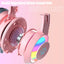 JINSERTA Cat Wallet Cat Ear Gaming Headphones – RGB Wired Headset with Mic, 50mm Drivers, 3.5mm Connection for PC & Phone