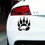 Bear Paw Print Sticker with Bear Silhouette, 5.1 x 6 Inch