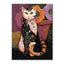 Gustav Klimt Style Cat Canvas Print, Decorative Cat Wall Art