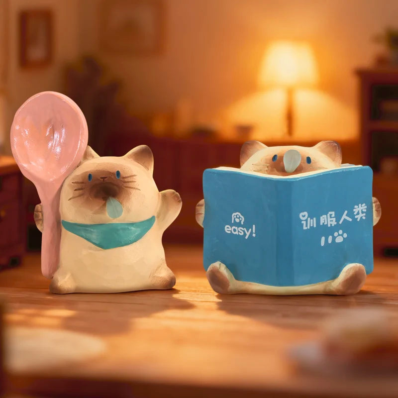 Siamese Cat Blind Box Figure, Cat Pai Daily Companion Series
