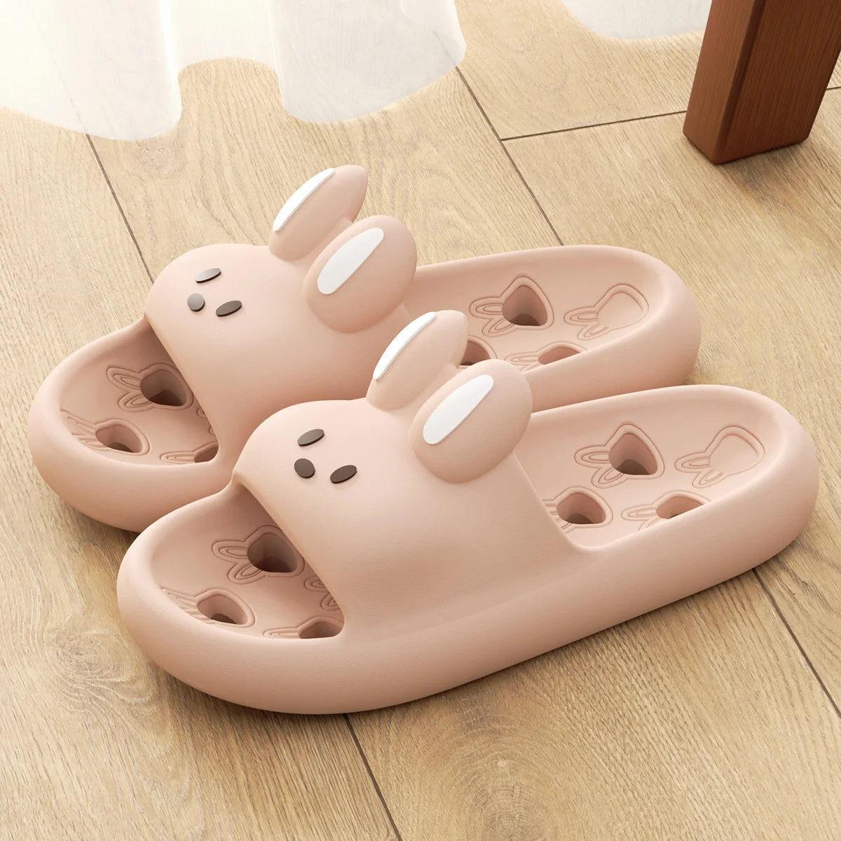 Cartoon Bathroom Slides with Drainage Holes, Quick-Dry EVA