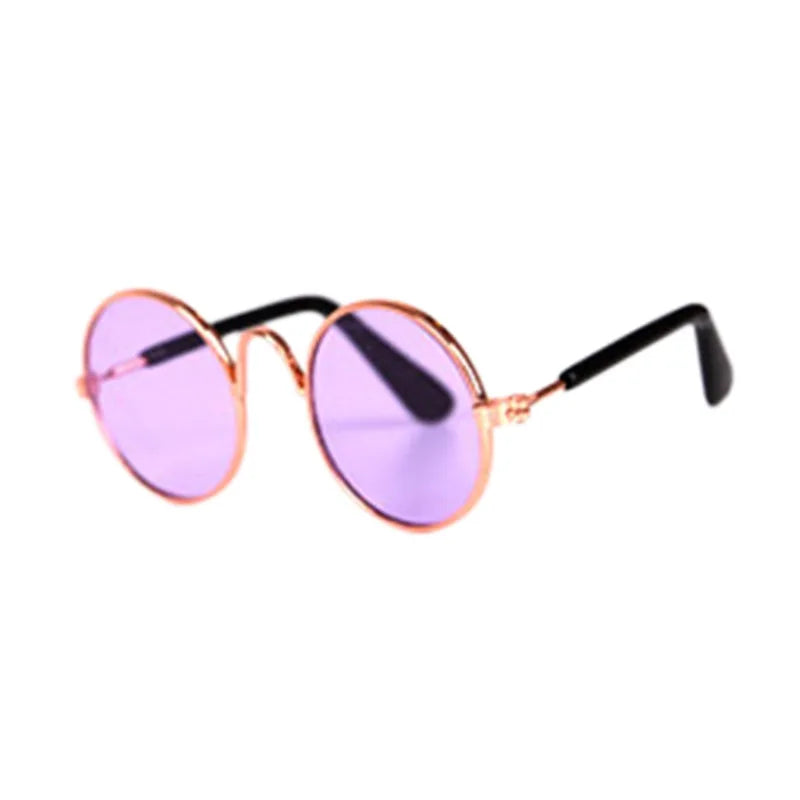 Cat Sunglasses Vintage Round Glasses for Pet Photos and Costumes