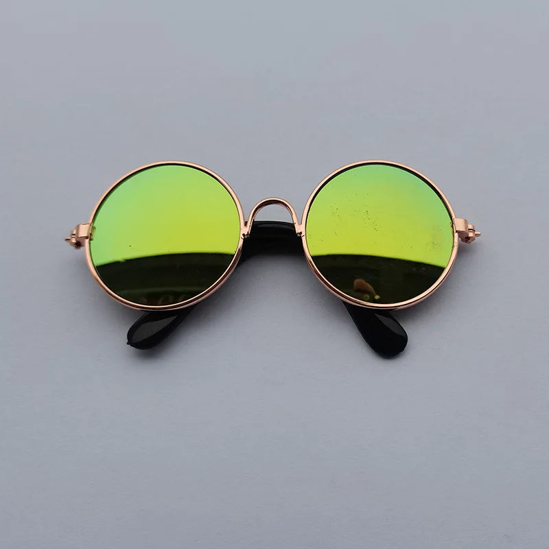 Cat Sunglasses Vintage Round Glasses for Pet Photos and Costumes