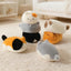Lifelike Black Cat and Siamese Kitten Plush, 13 cm Lying Cat Doll