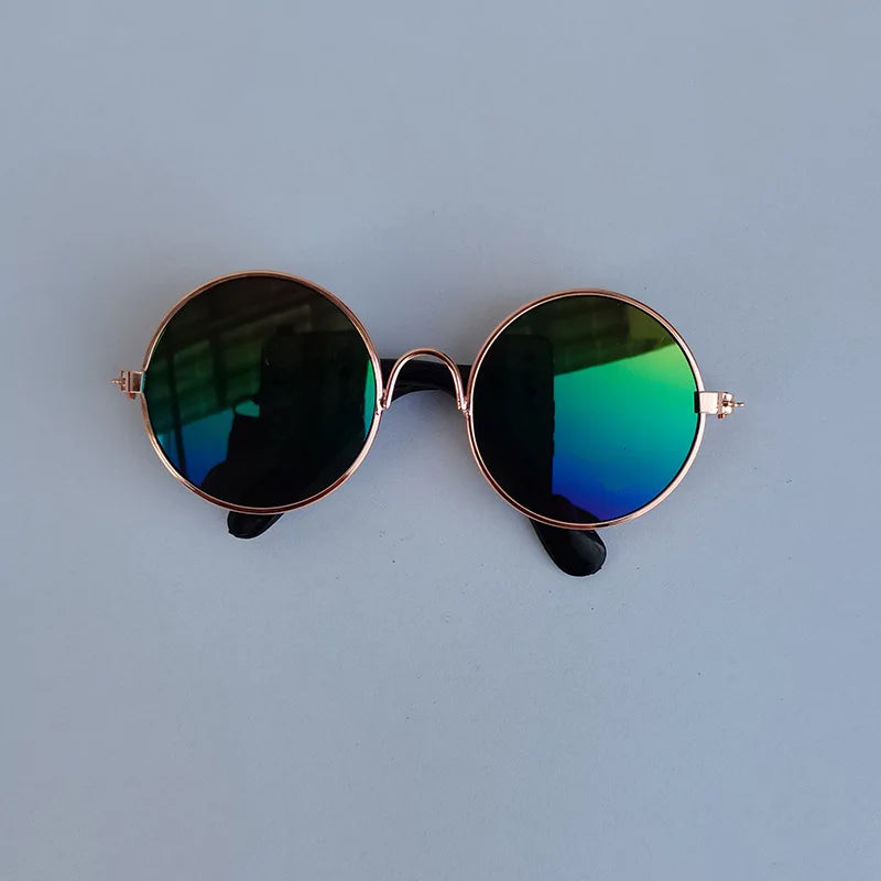 Cat Sunglasses Vintage Round Glasses for Pet Photos and Costumes