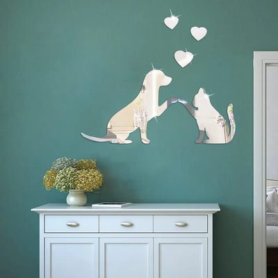Art mural chien et chat