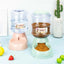 Large 3.8 L Gravity Cat Water Dispenser and Food Feeder, Speckled Base