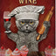 Cats and Wine Vintage Metal Sign, 8 x 12 Inch Bar Wall Decor