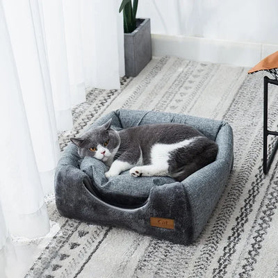 Triangle Cat Tent House with Fleece Lining and Carry Loop
