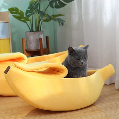 Banana Cat Bed, Funny Curved Pet Bed in 4 Sizes