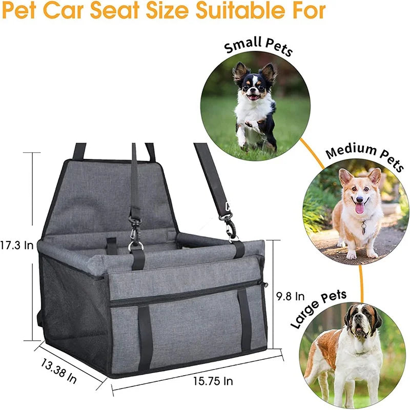 Cat Car Seat Cover with Foldable Hammock for Back Seat