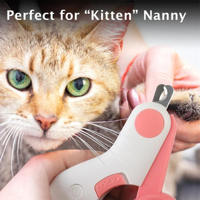 LED Cat Nail Clippers With Safety Lock, Light Helps You See the Quick