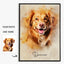 Custom Cat Portrait Canvas Print from Your Photo with Name
