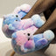 Hug Cat Slippers for Women, Cute Plush Winter House Shoes