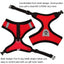 Red Mesh Cat Harness and Leash Set, Bright High-Visibility Vest With Reflective Trim
