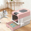 Large Cat Litter Box, Enclosed or Stainless Steel Open Style for Multi-Cat Homes