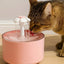 Clear Flower Cat Water Fountain, 1.5L USB Fountain With Adjustable Flow