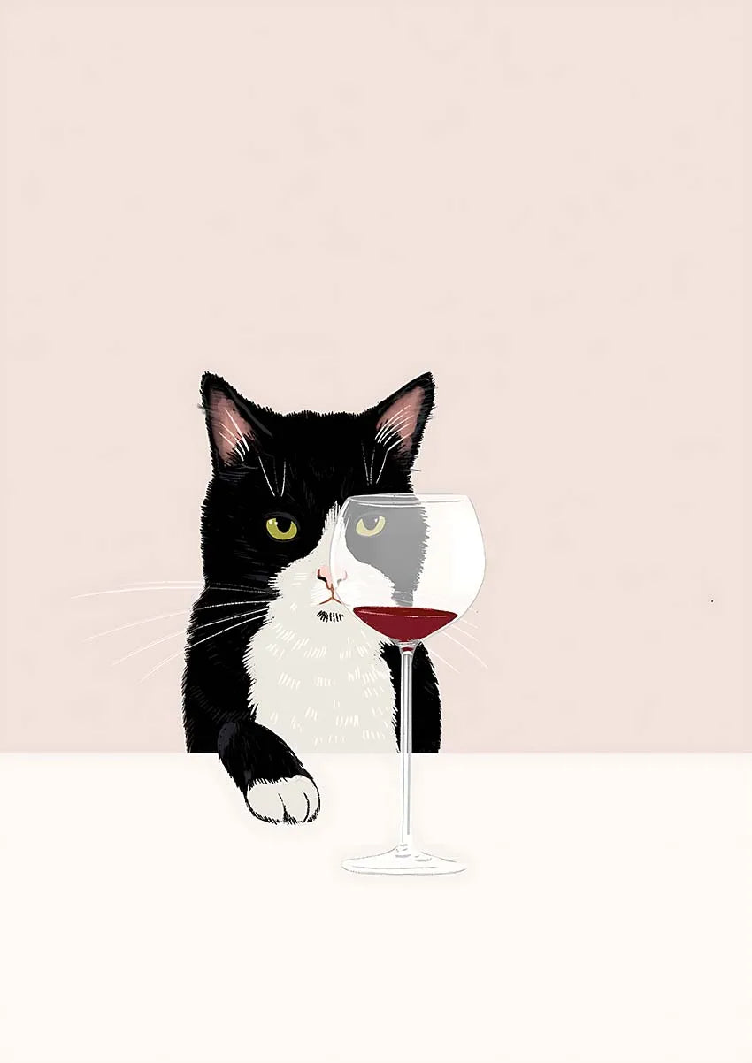 Art abstrait de chat Poster