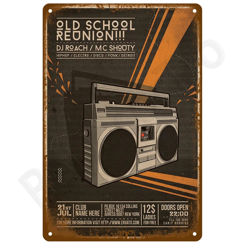 Retro Metal Tin Sign, 8 x 12 Inch Vintage Wall Plaque