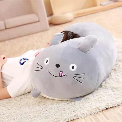 Sweet Cartoon Cat Plush Toy, Small Soft Stuffed Kitty Pillow