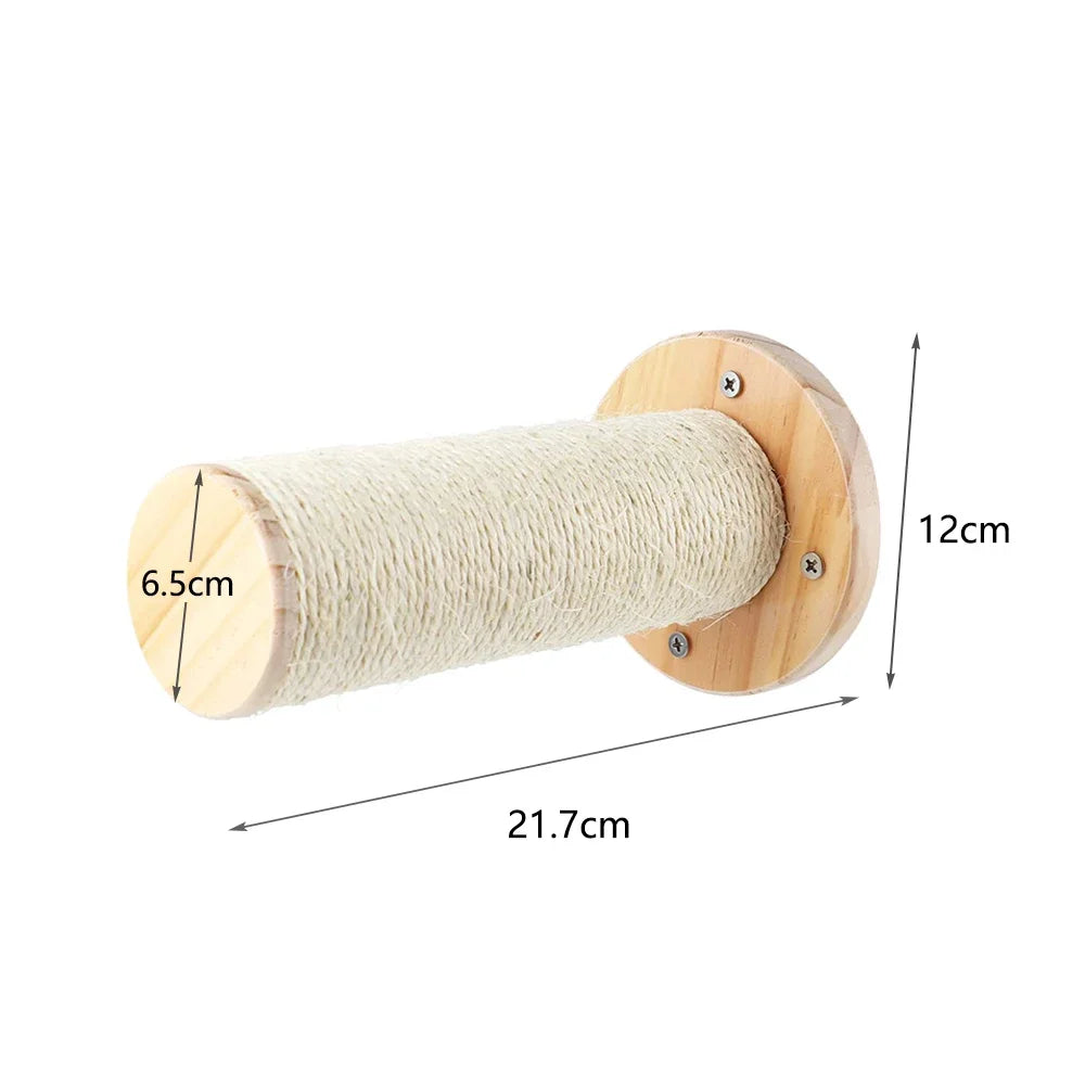 Wall-Mounted Cat Climbing Shelf Set with Bridge and Hammock