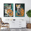 Gustav Klimt Style Cat Canvas Print, Decorative Cat Wall Art
