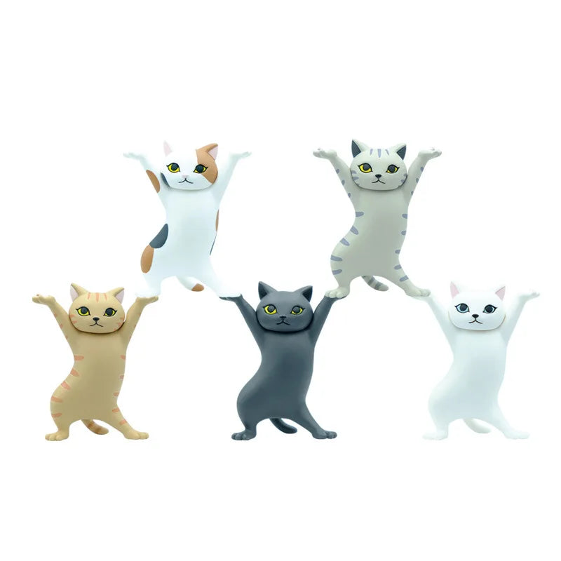 Hold Everything Cat Figures, Dancing Cat Pen and Earbud Holder