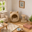 Miniature Cat Bed and Cat Tree Set for 1:12 Dollhouses