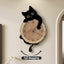Cartoon Cat Wall Clock With Swinging Tail, 5 Fun Cat Designs