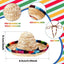 Mini Straw Sombrero for Cats, Woven Fiesta Hat With Colorful Brim