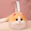Fluffy Black Cat Handbag with Golden Eyes and Plush Tail