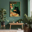 Funny Black Cat Kitchen Wall Art, Whimsical Food Lover Print