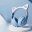 CEYYOR Cat Wallet Bluetooth Gaming Headset – RGB Cat Ear Wireless Headphones with 40mm Titanium Drivers, Boom Mic & TF Card