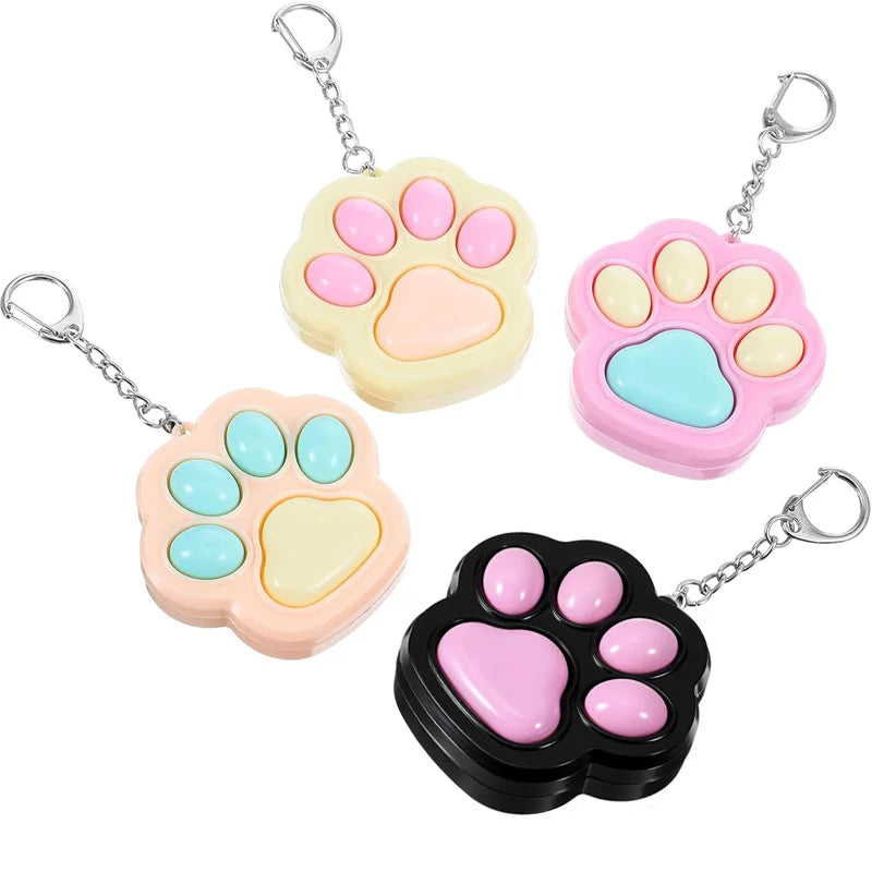 Cat Paw Clicker Fidget Keychain, Clicky Desk Fidget for Adults