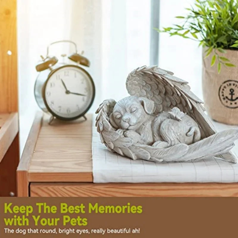 Cat Sympathy Gift, Angel Wing Memorial Figurine for a Grieving Friend