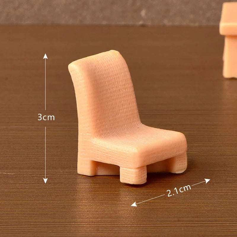 Miniature Resin Cat Figurine for Fairy Gardens and Dollhouses