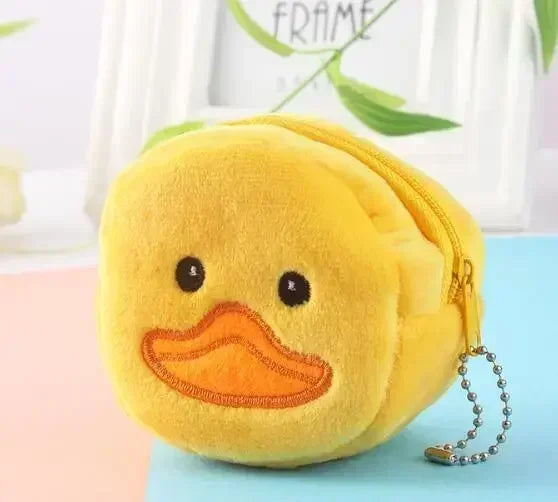 Orange Tabby Cat Face Coin Purse, Soft Plush Zipper Pouch, 4.9 Inches