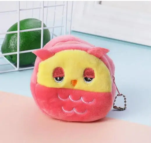 Orange Tabby Cat Face Coin Purse, Soft Plush Zipper Pouch, 4.9 Inches
