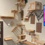 Wall-Mounted Cat Climbing Shelf Set with Bridge and Hammock