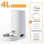 Automatic Cat Feeder With Wi-Fi App Control, 4 L Hopper and Stainless Steel Bowl
