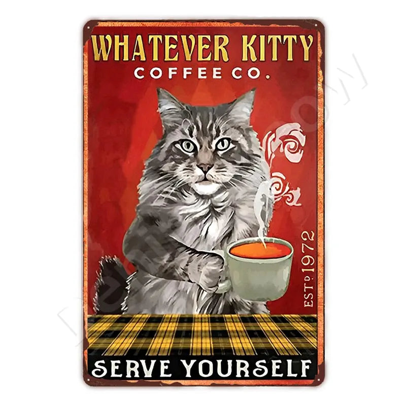 Oh My Eyes Black Cat Sign, Funny Bathroom Gift for Cat Owners