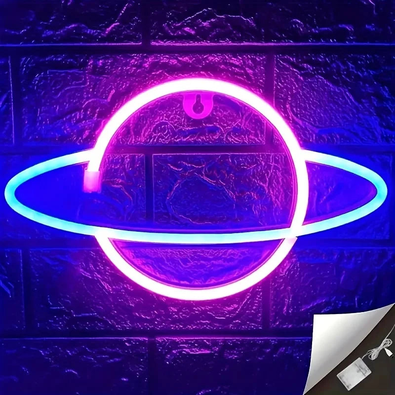 Котешка неонова нощна лампа