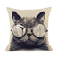 Cartoon Cat Cushion Cover, Peach Skin Throw Pillow Case 7 Sizes