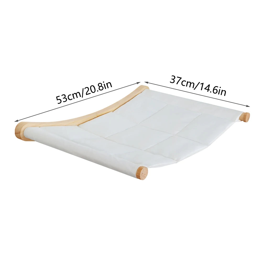 Wall-Mounted Cat Climbing Shelf Set with Bridge and Hammock