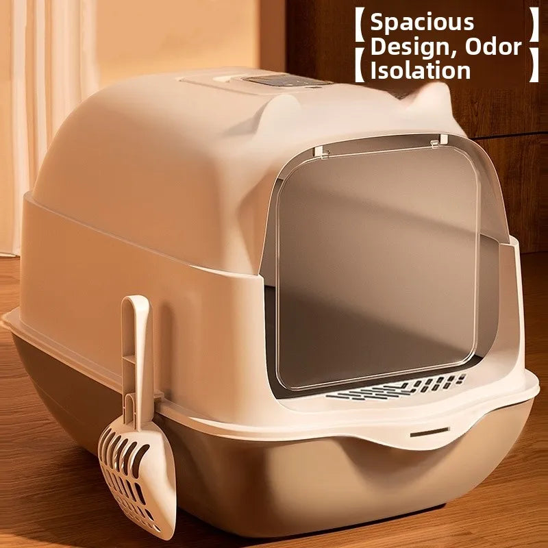 Large Size  Litter Box Full Enclosure with Sand for Kittens Poo