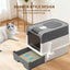 Large Cat Litter Box, Enclosed or Stainless Steel Open Style for Multi-Cat Homes