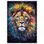 Colorful Lion Diamond Painting Kit, 5D Full Drill Big Cat Art
