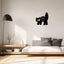 Scaredy Cat Wall Clock, Funny Black Cat Silhouette for Kitchens