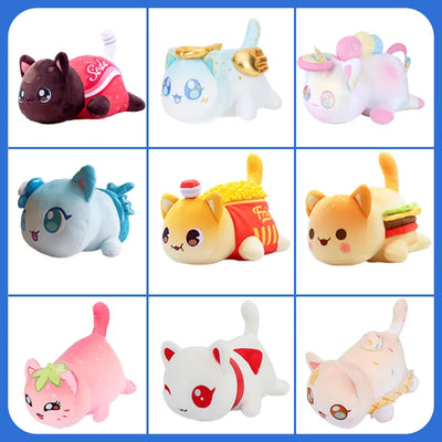 Food Cat Plush Doll in Burger, Fries, Soda and Sandwich Styles