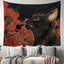 Ukiyo-e Cat Tapestry, Japanese Cat Swallowing the Great Wave Wall Hanging